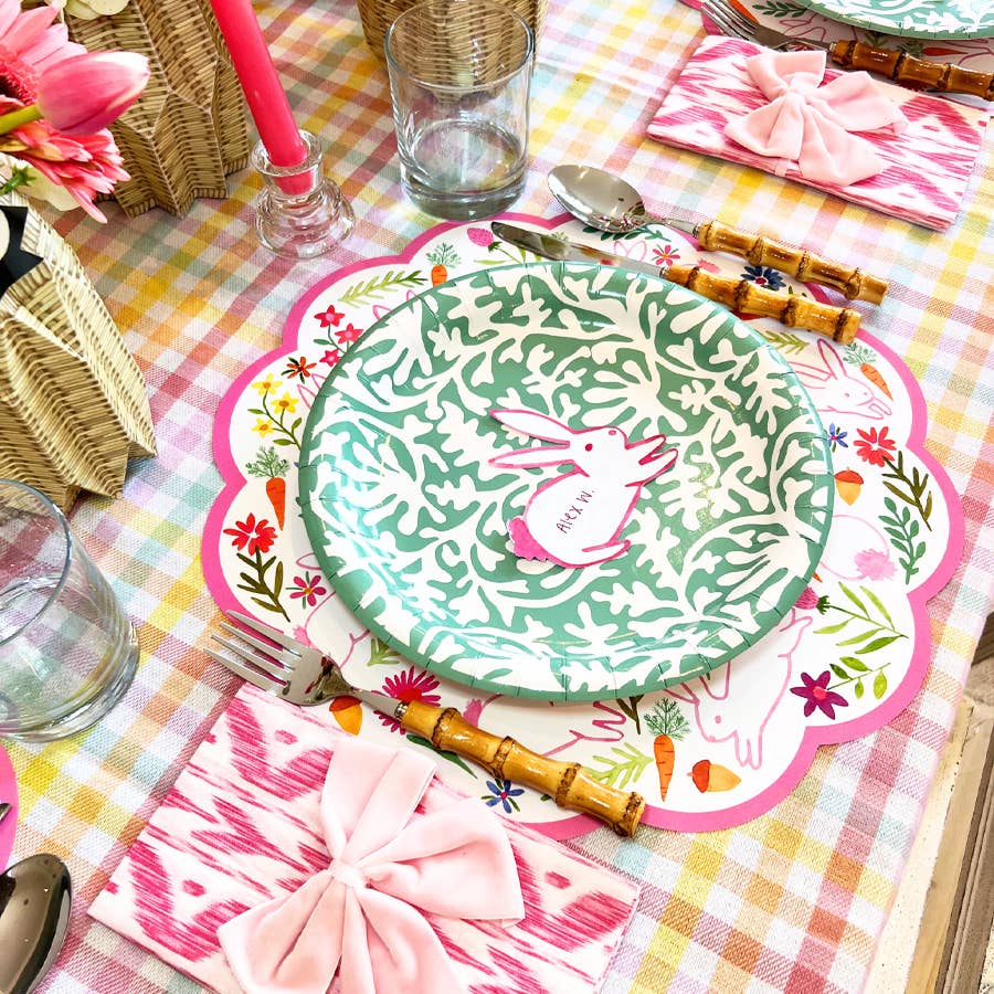 Lucy Grymes Designs - Vendita all'ingrosso Piatti monouso - Piatti di Carta Resistenti Verde Salvia (10") | 8 Piatti2