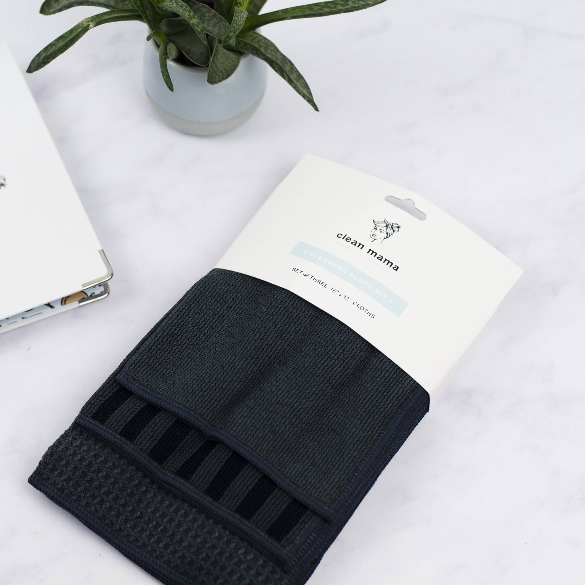 KAF Home - Vente Torchon - Ensemble de 3 chiffons de nettoyage Clean Mama11