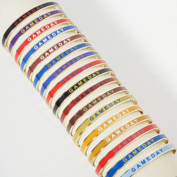 Lou & Co - Wholesale Cuff Bracelet - Enamel Gameday Cuff Bracelet
