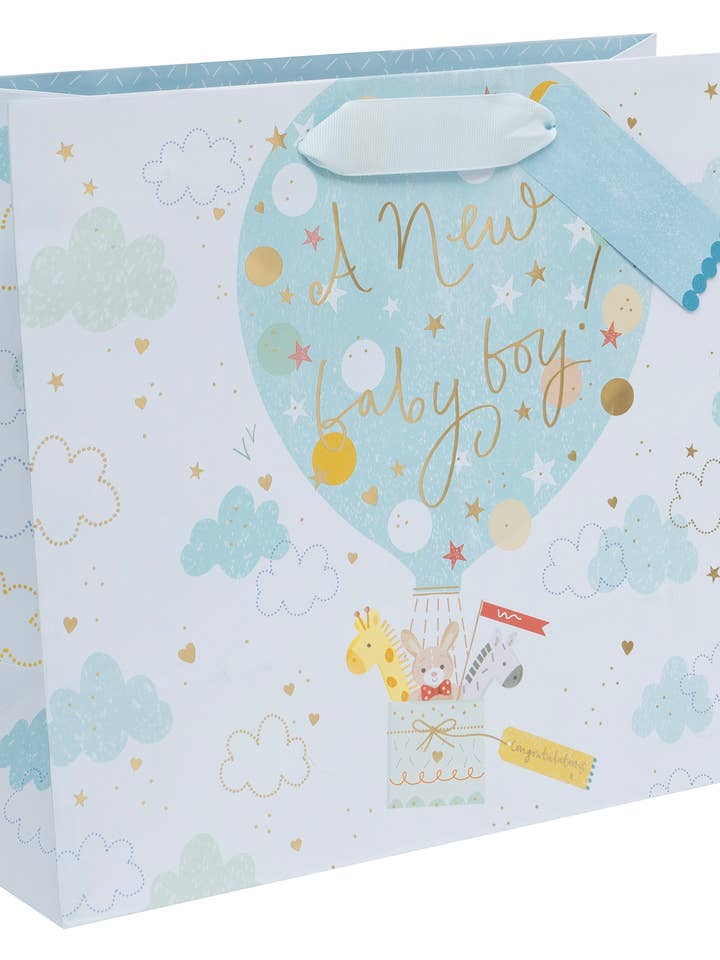 Balloon Baby Boy Landscape Large Bag for wholesale by Ballyhoo