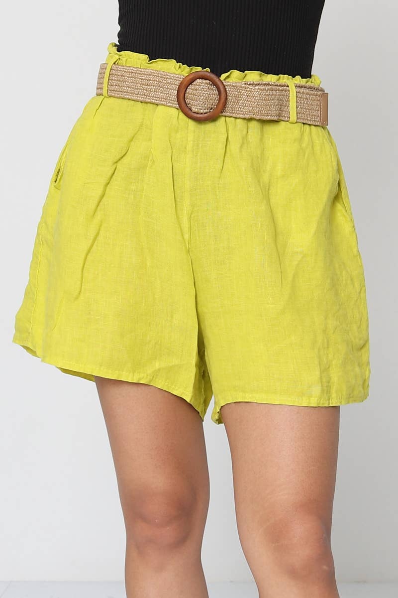 LÉA & LUC – wholesale Shorts – Dam – Shorts i 100 % linne med bälte REF. 505727