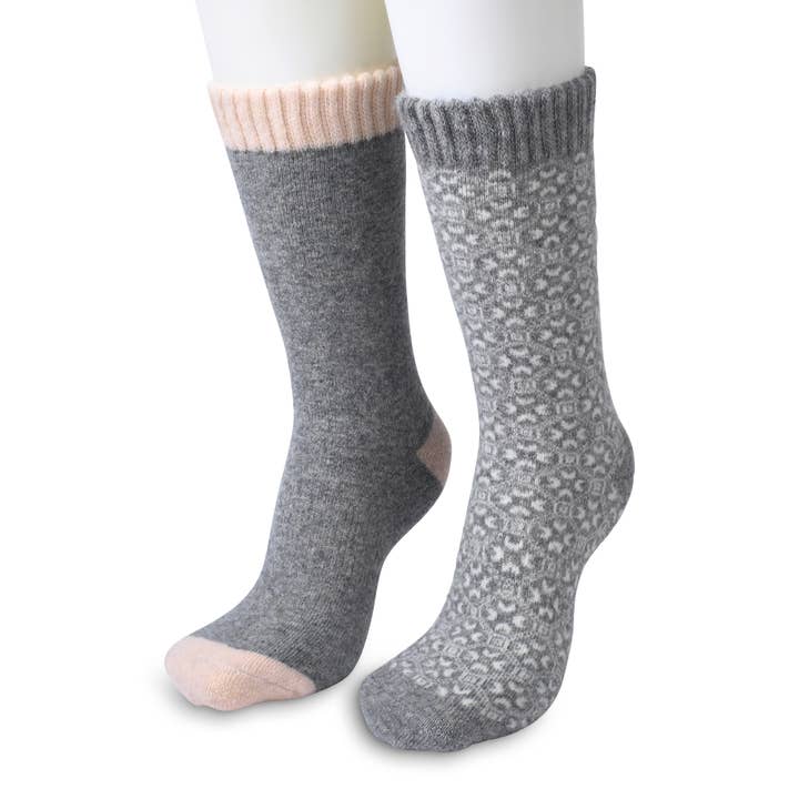 womens 2 pr pack 25% wool blend socks for wholesale by gaahuu