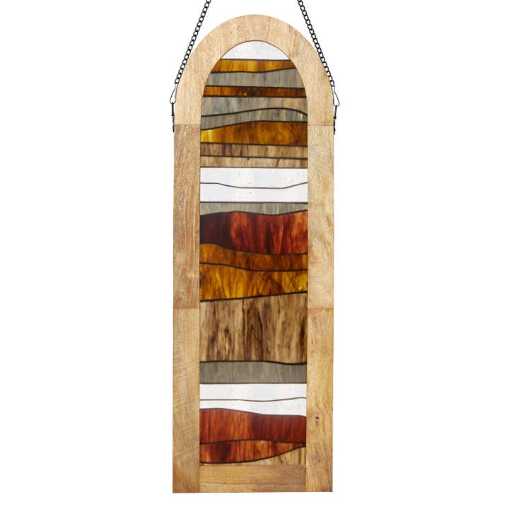 River of Goods - Wholesale Suncatcher - 36"H Oversized Geometric Stained Glass Window Panel
