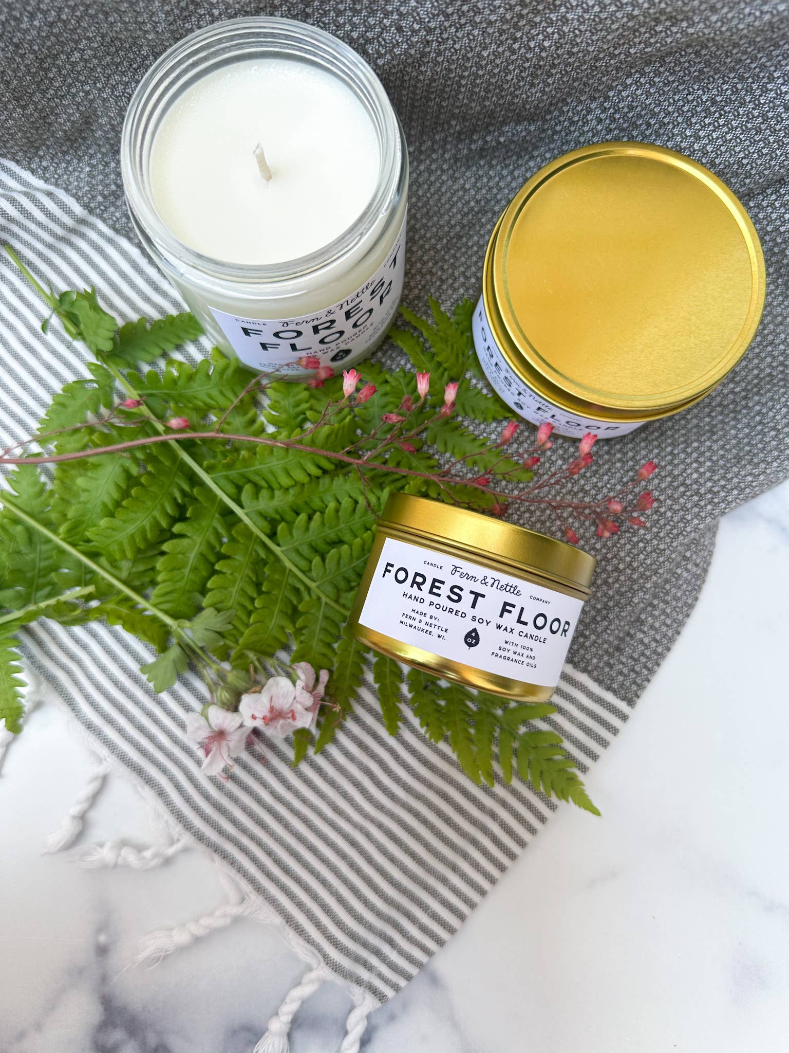 Fern and Nettle - Wholesale Jar/Filled Candle - Forest Floor Soy Wax Candle1