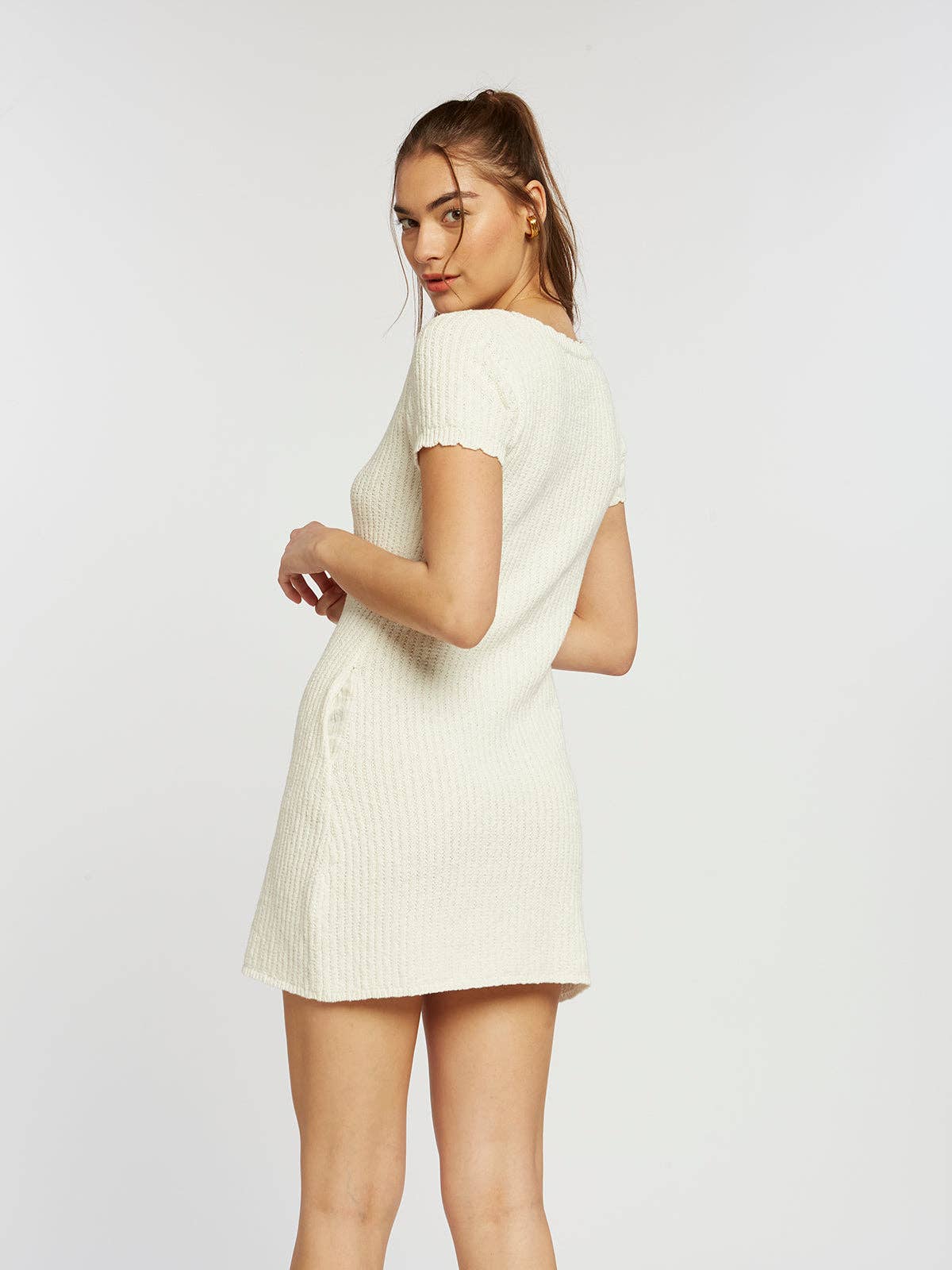 Weekend Los Angeles - Wholesale Dress - Women's - Short Sleeve Button Dress - TAWNY DRESS4