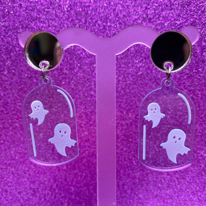 Cloche verte « effet verre » Ghosties pour la vente par Garbage Humans