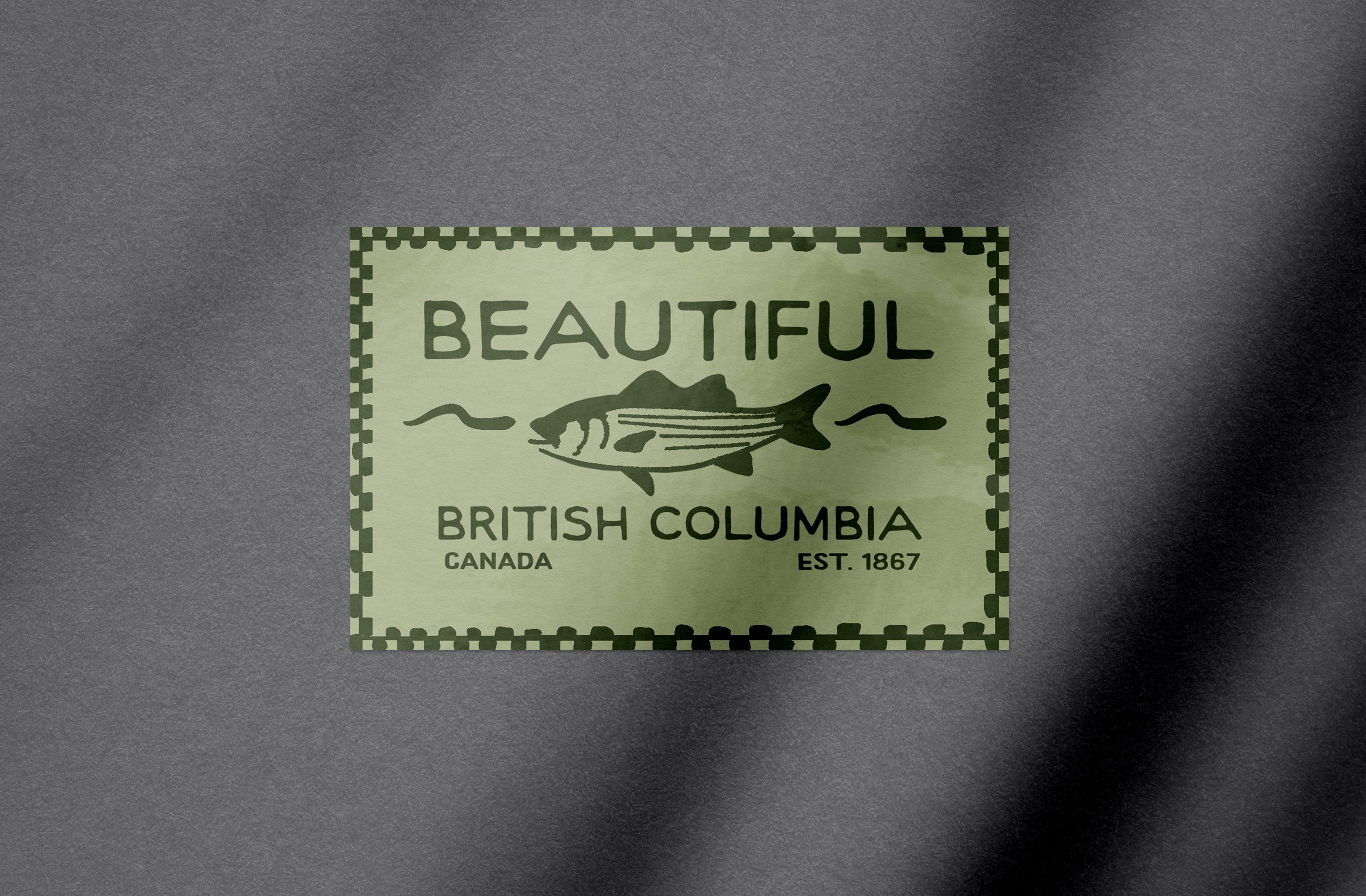 Wavy Baby Design - Wholesale Sticker - Beautiful British Columbia - GREEN PATCH1