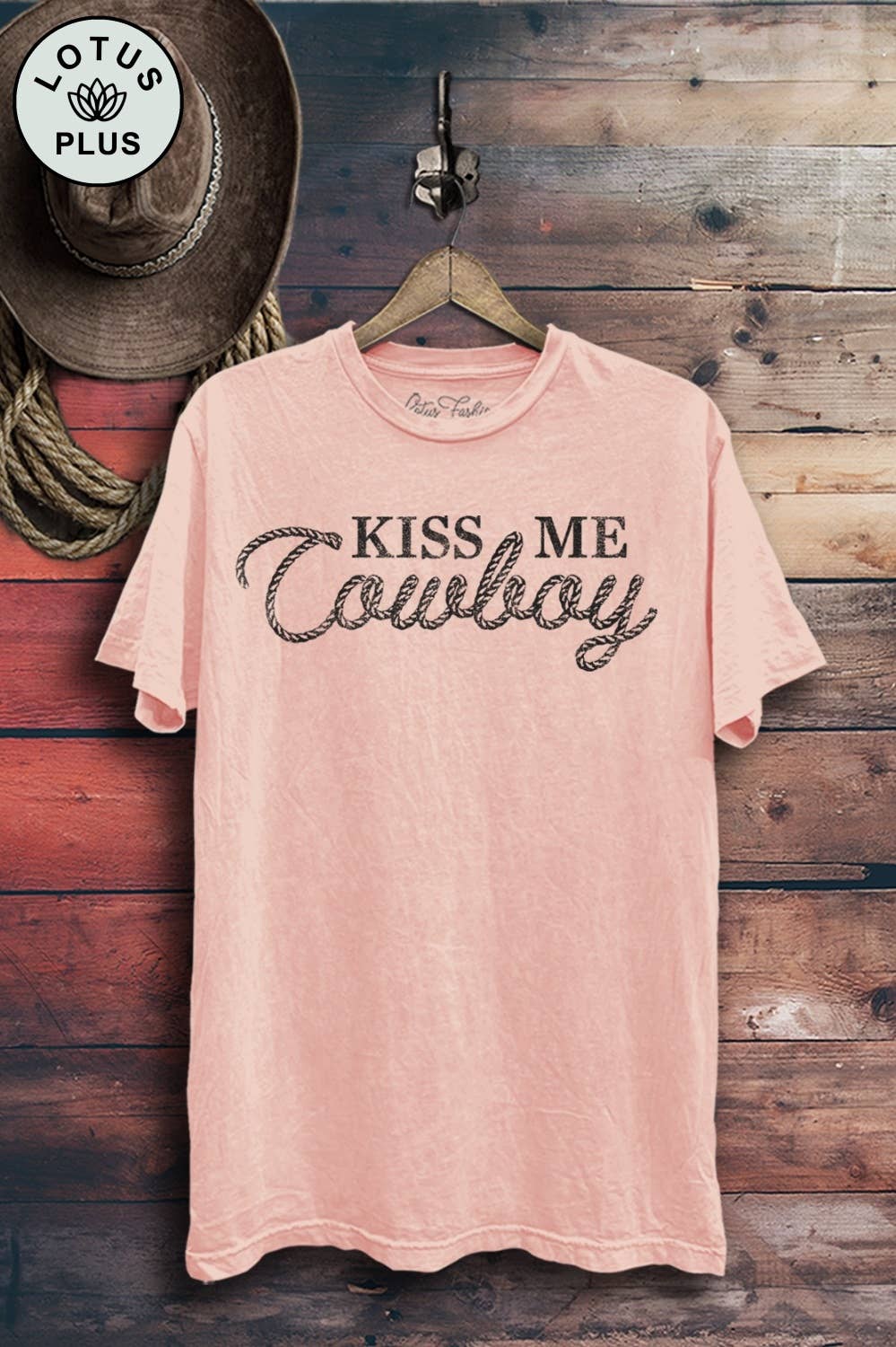 Lotus Fashion Collection - Wholesale T-Shirt (Graphic) - Women's - Kiss Me Cowboy Graphic Top2