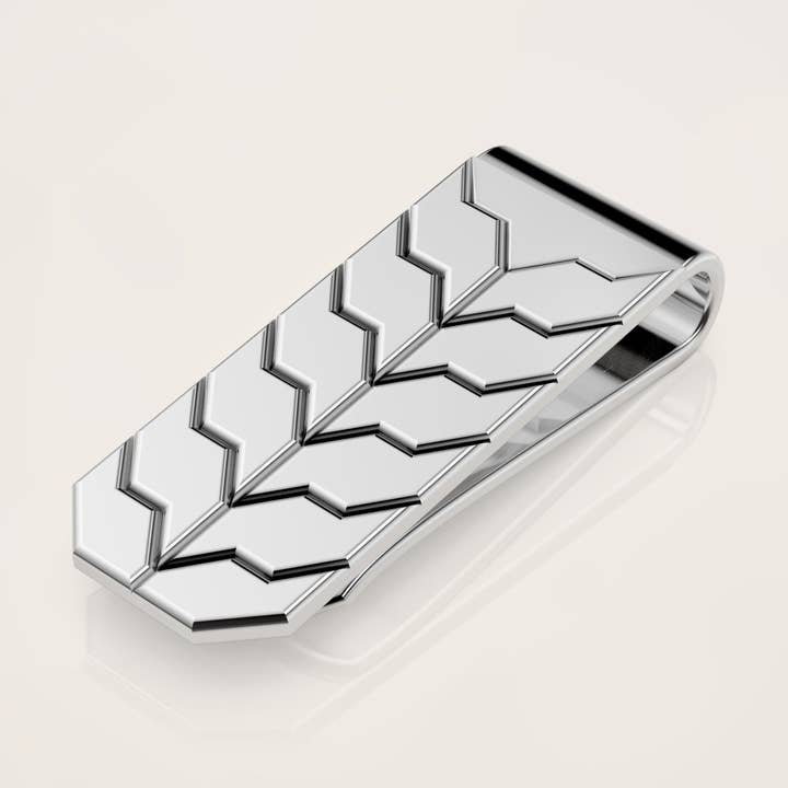 Valerian Money Clip - Sterling Silver for wholesale by RUSBARON