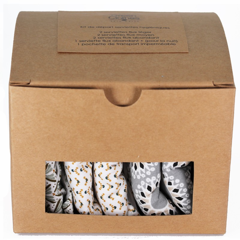 Green clothes - Wholesale Face & Body Wipes - Sanitary Napkin Starter Kit - 7 Piece Set2