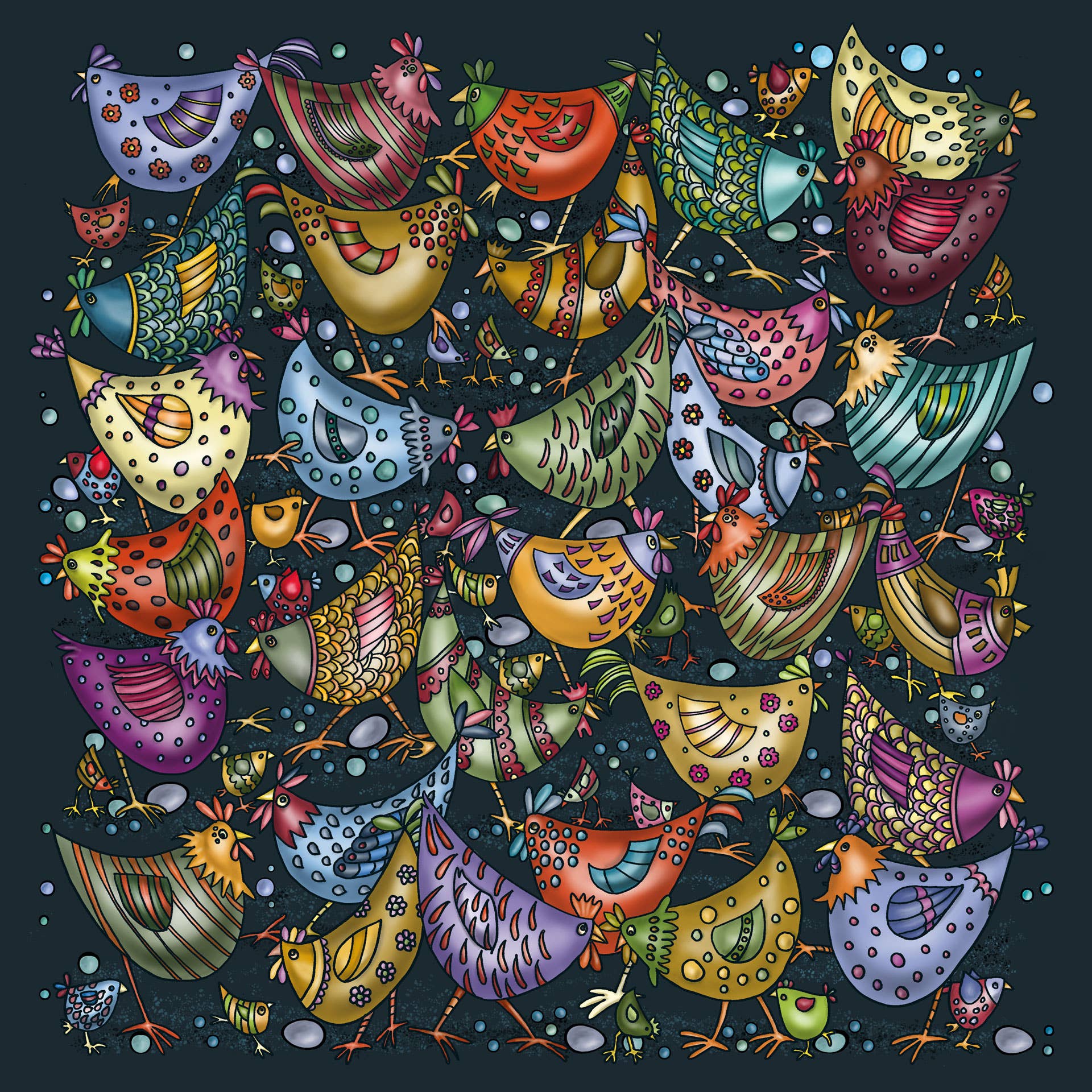 Curiosi - Venta al por mayor Puzle - Adultos - Puzzle “Palapeli montículo de pollos” de Curiosi1