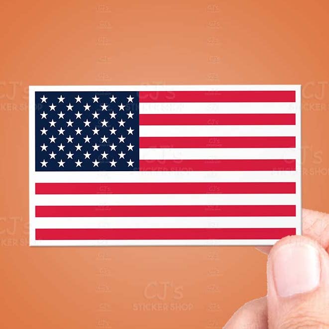 United States Flag Sticker Vinyl Decal for wholesale by CJ's Sticker Shop