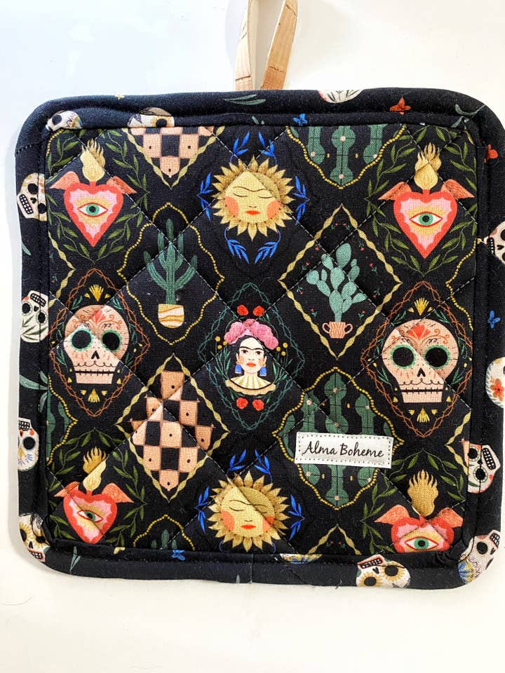 Taco em Cortiça e Algodão Día de Frida (sem bolso) por atacado de Alma Boheme Handmade