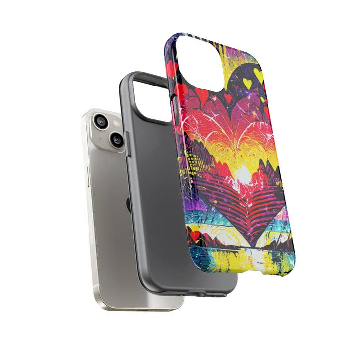 Studio 653 Clothing Co - Wholesale Phone Case - Women's - Vibrant Heart Sunset Tough Phone Case23