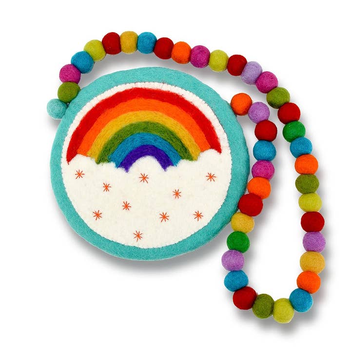 BNB Crafts Inc. - Wholesale Crossbody Bag - Kids - Rainbow and Cloud Ball Handle Kids Bag2