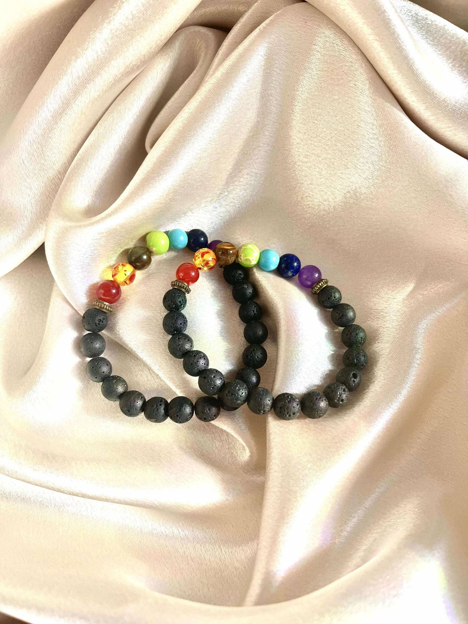 Angels Apoth-a-fairy - Wholesale Beaded bracelet - 7 Chakra + Lava Rock Bracelet