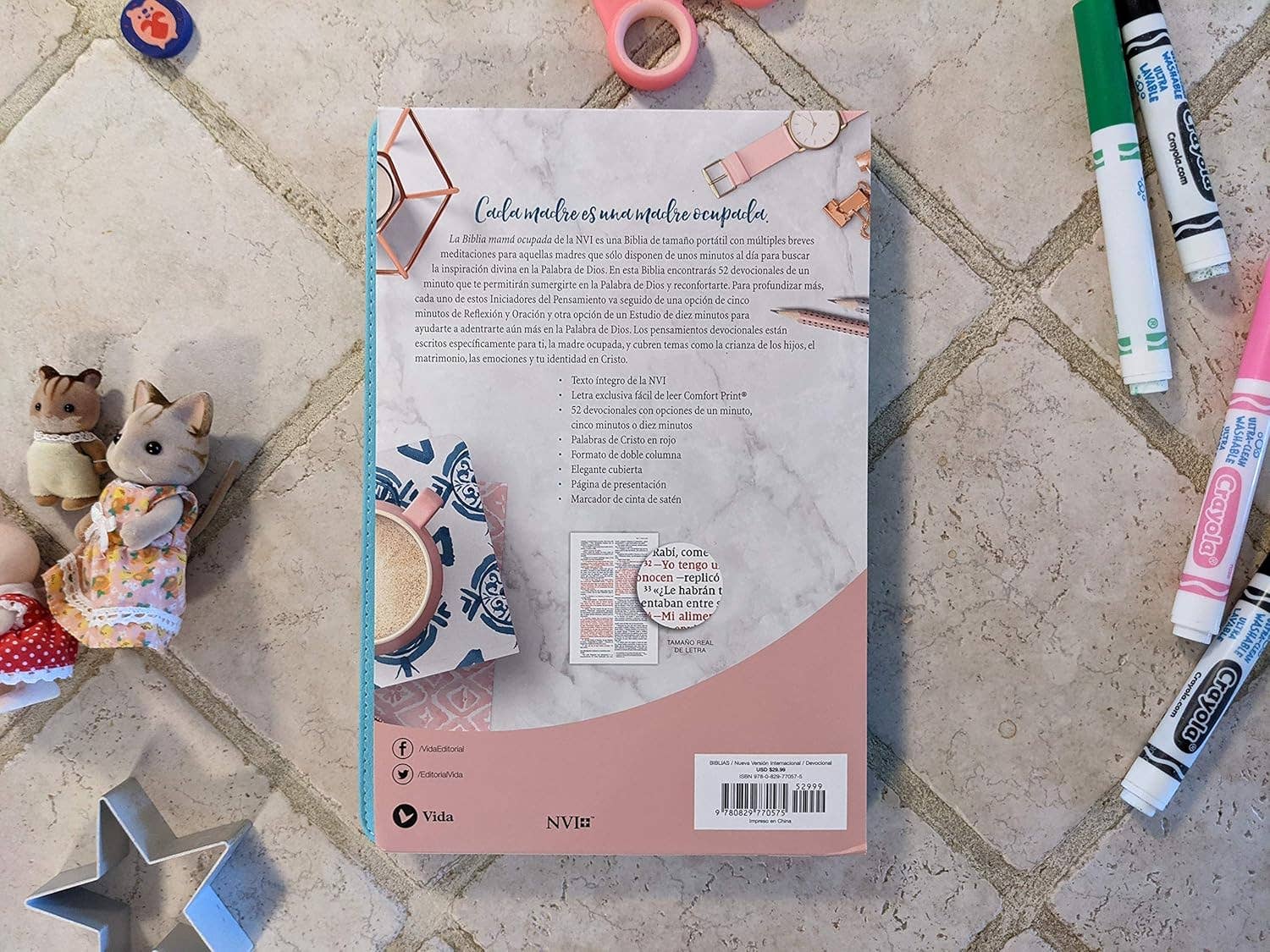 HarperCollins Christian Publishing - Wholesale Religion - NVI, Biblia de la Mamá Ocupada, Leathersoft, Turquesa5