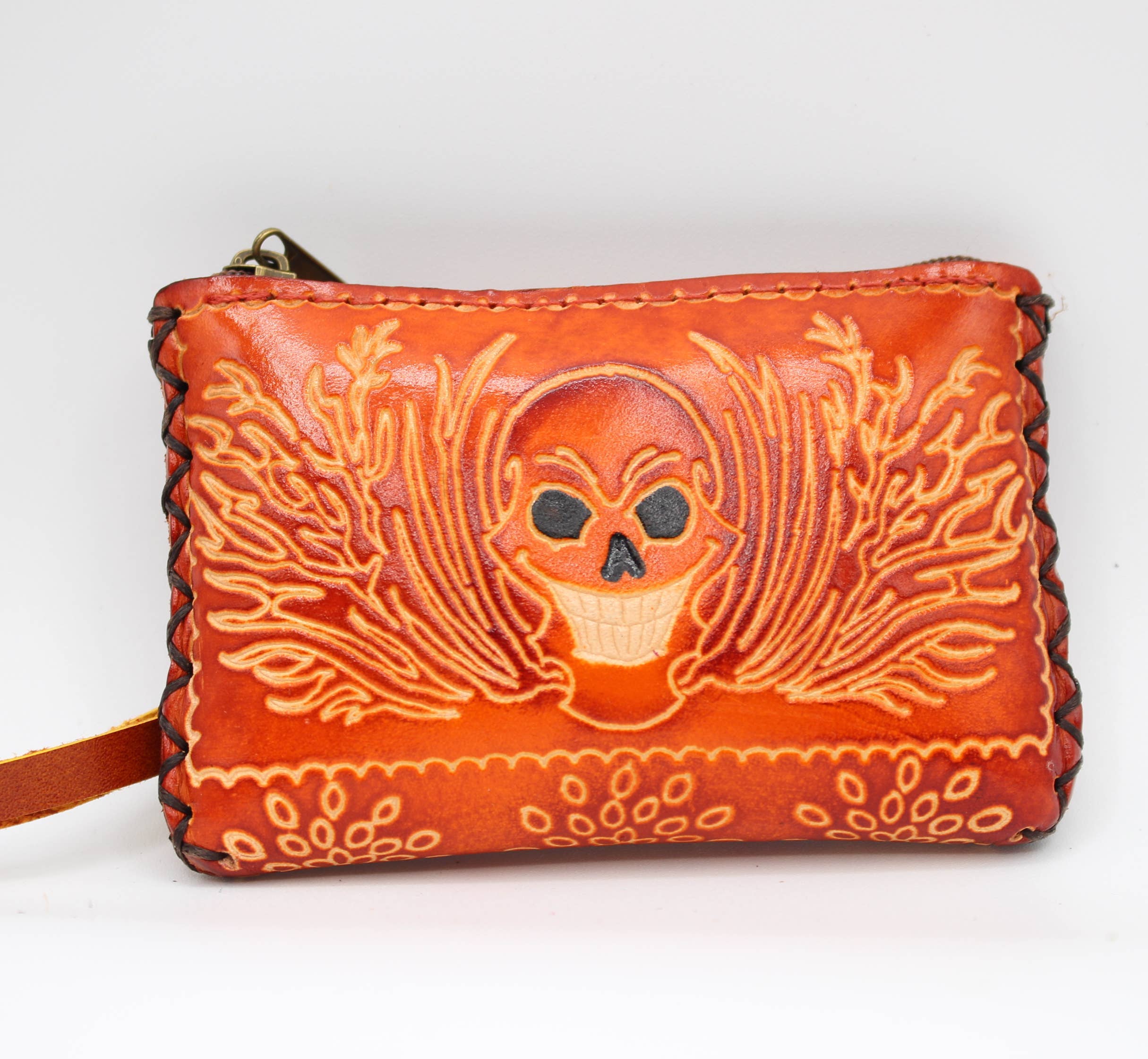 Sunflower Handmade leather inc – wholesale Coin purse – Women’s – leather skull coin purse wallet1