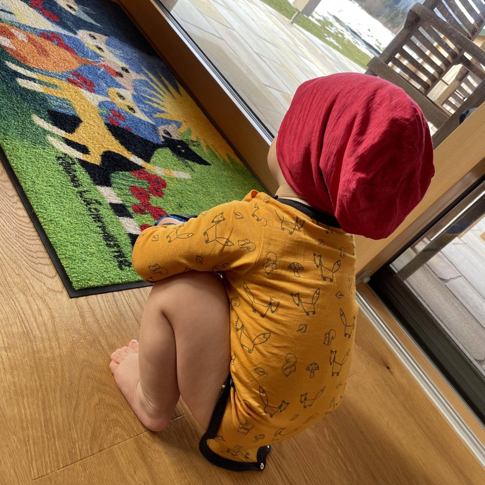 Glückskind - Wholesale Bodysuit (Non-Footed) - Baby - Body sunny yellow fox, merino wool & silk (organic/GOTS)2