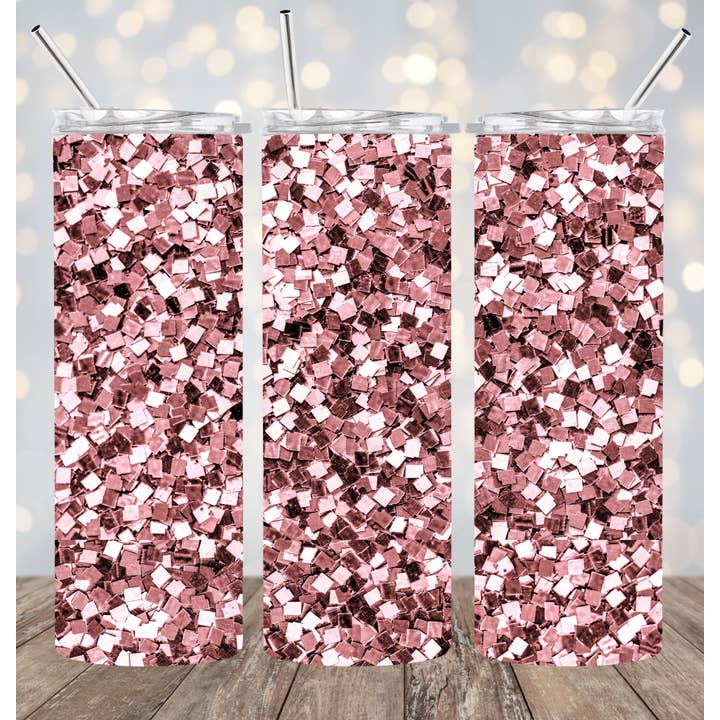 20oz Stainless Steel Tumbler - Bling Pink for wholesale by Your Custom Sports