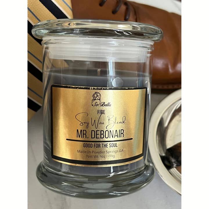 So Bella - Wholesale Jar/Filled Candle - Mr. Debonair 9 oz Candle - Men's Line
