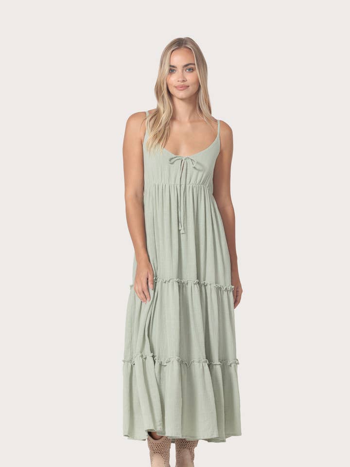 Stacey Maxi Dress Moss for wholesale by Lusana