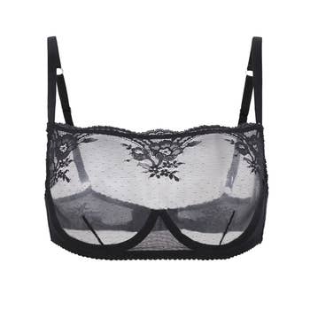 Curve Muse Women's Plus Size Unlined Underwire Lace Bra with Cushion Straps  : : Clothing, Shoes & Accessories