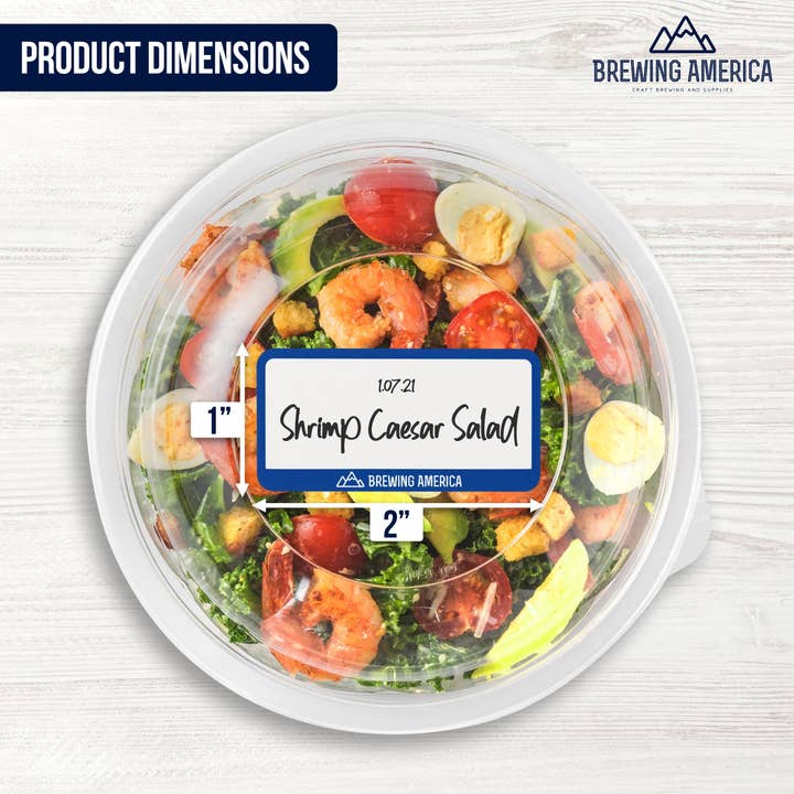 Brewing America - Wholesale Food/Beverage Label - Dissolvable Food Labels for Food Containers Glass, Plastic or Metal No Scrubbing, No Residue - Old Glory Blue