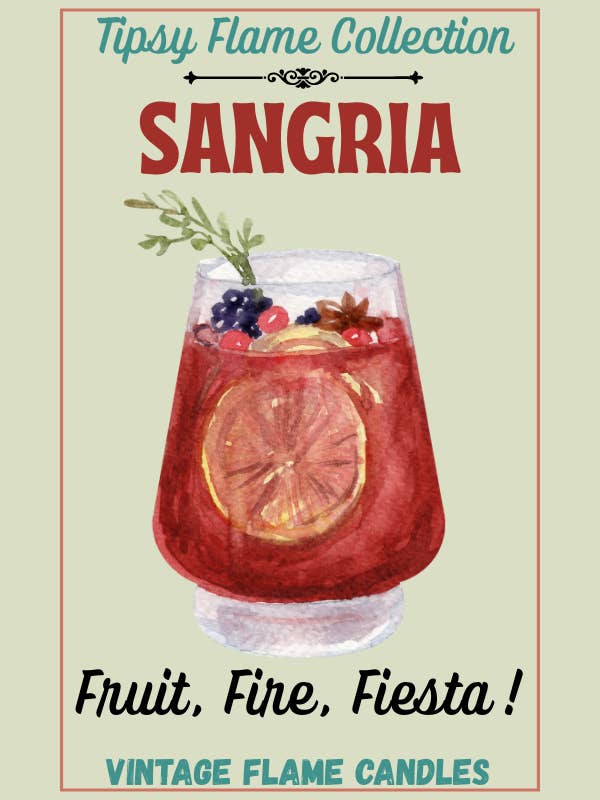 Sangria - Tipsy Flame Collection for wholesale by The Vintage Flame Candles