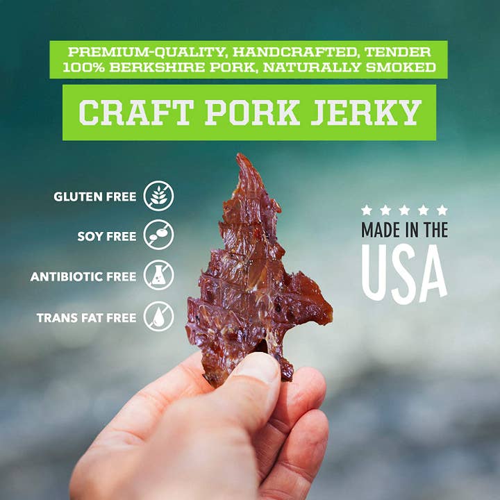 Big Fork - Wholesale Jerky - Ambachtelijke Varkensjerky - Pittig 3 - Peper | Eiwitrijk | Vurig3