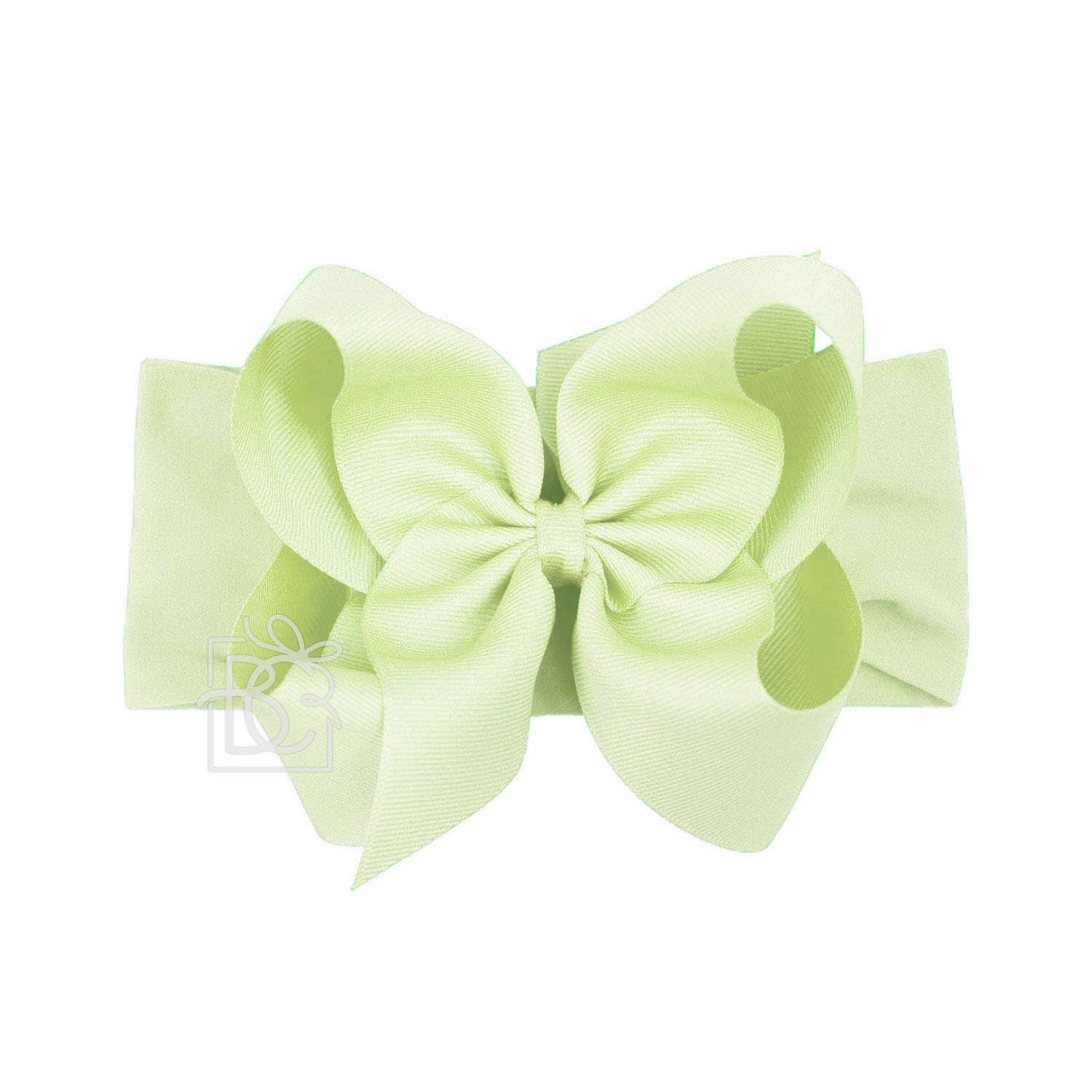 Beyond Creations, LLC - Wholesale Fashion Headband - Kids - WIDE PANTYHOSE HEADBAND W/CLASSIC GROSGRAIN BOW38