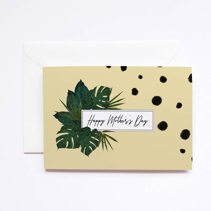 Tropical Mother's Day Blank Greeting Card for wholesale by Deborah Panesar