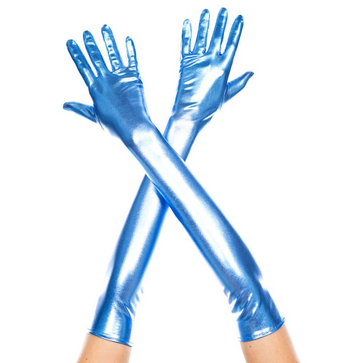 Lingerie Mart – Großhandel Handschuhe – Damen – Music Legs ML457 Metallhandschuhe, extra lang1