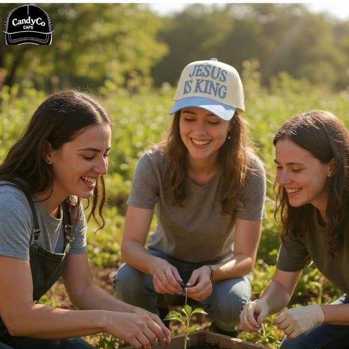 The Candy Collections - Wholesale Trucker Hat - Women's - Jesus is King Embroidered cap trucker Hat 0