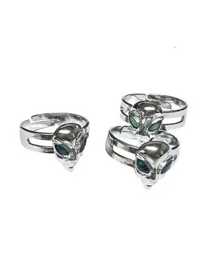 DK Hawaii - Wholesale Cocktail/Statement Ring - Alien emoji Ring0