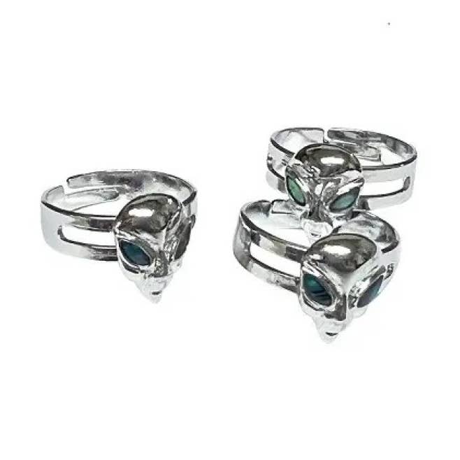 DK Hawaii - Wholesale Cocktail/Statement Ring - Alien emoji Ring0