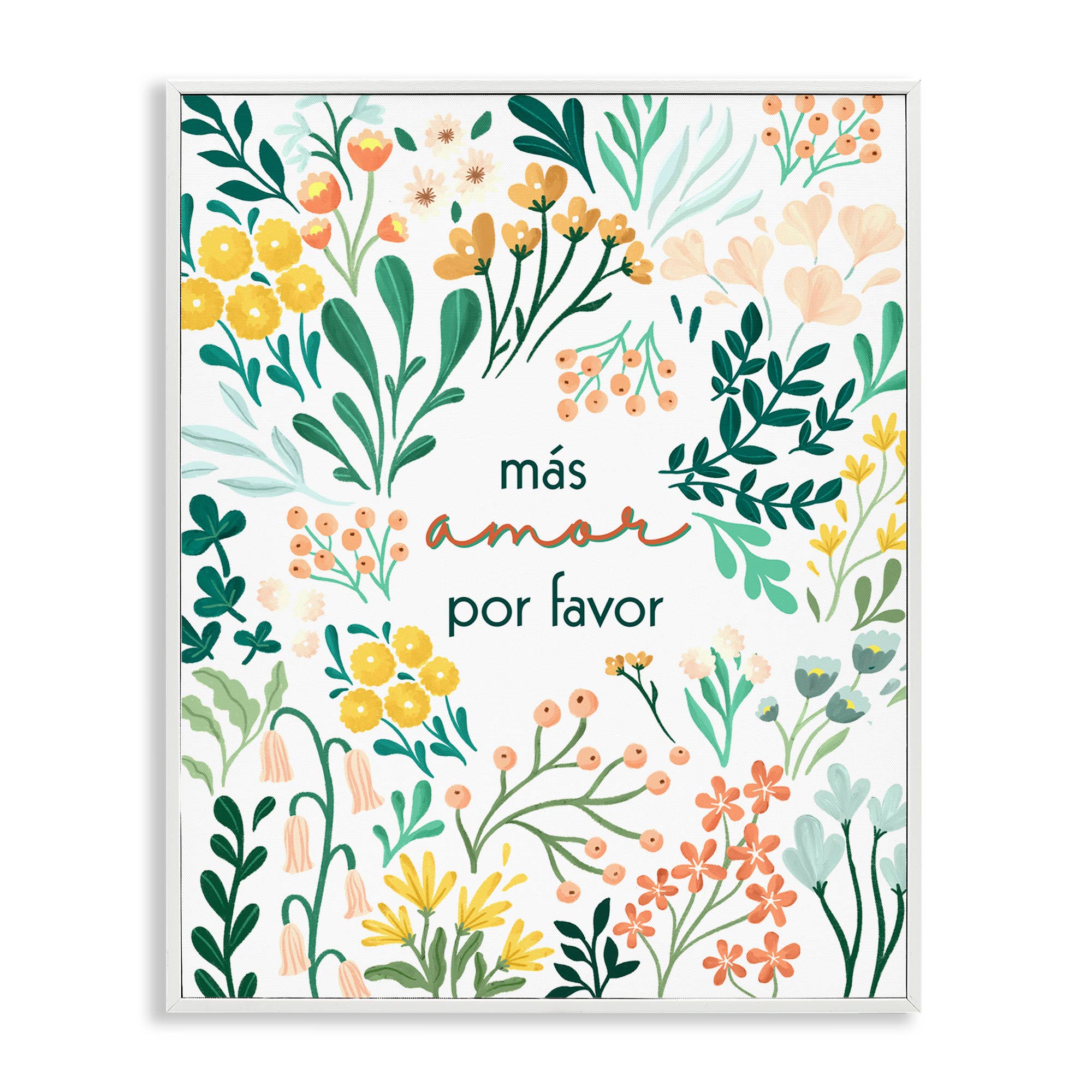 Stupell Industries – wholesale Väggdekor - Barn och baby – More Love Por Favour Blommor Framed Giclee Art34