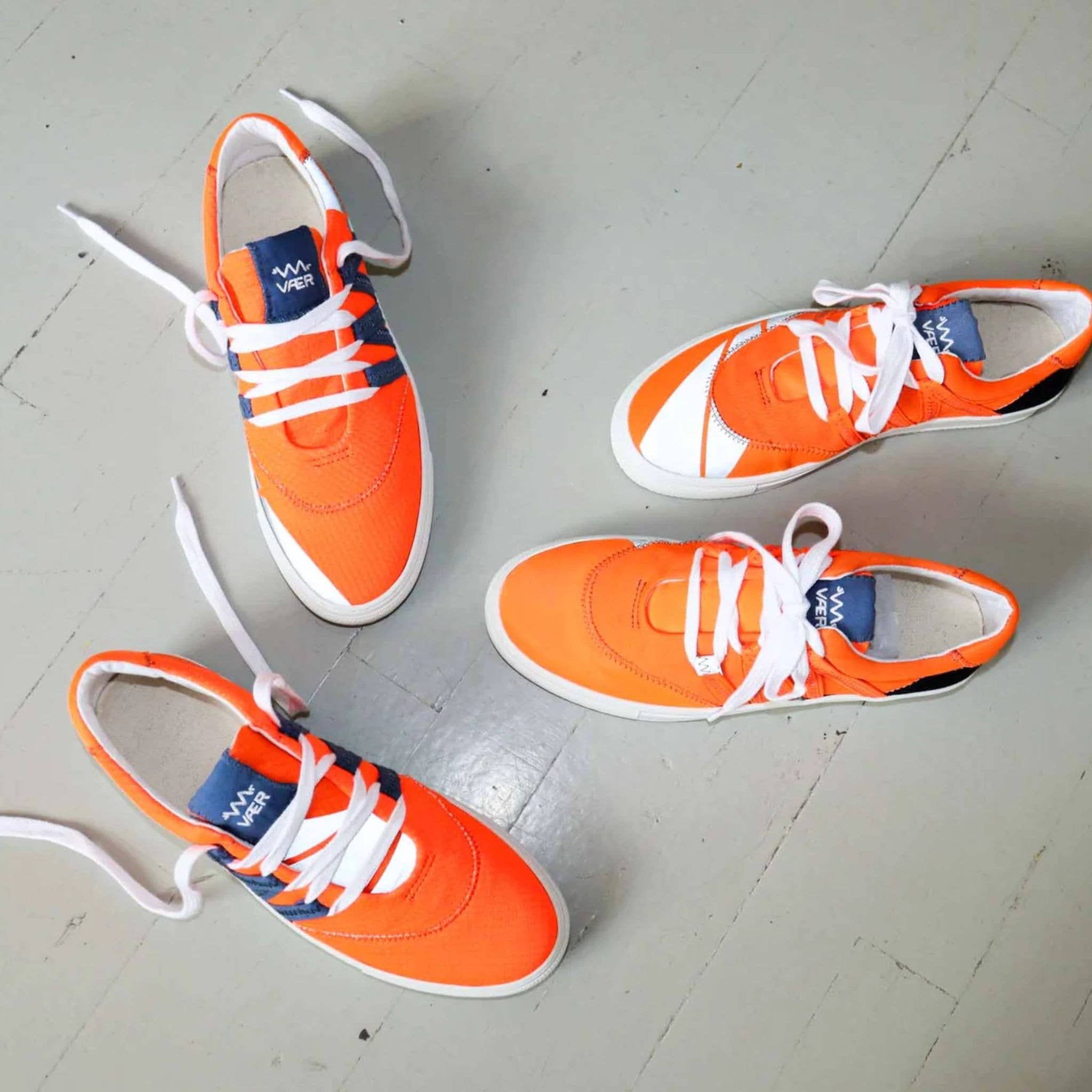 VAER – wholesale Lifestyle trainers – Women′s – Orange Phoenix Sustainable Sneaker — Circular & Upcycled1