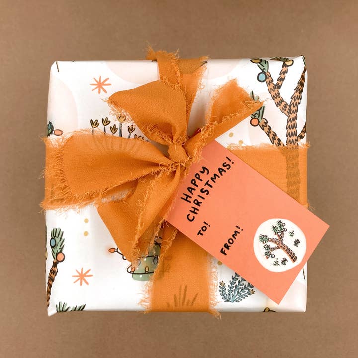 Abbie Ren Illustration - Wholesale Cadeaulabel - Kerst Cactus cadeaulabels - Set van 101