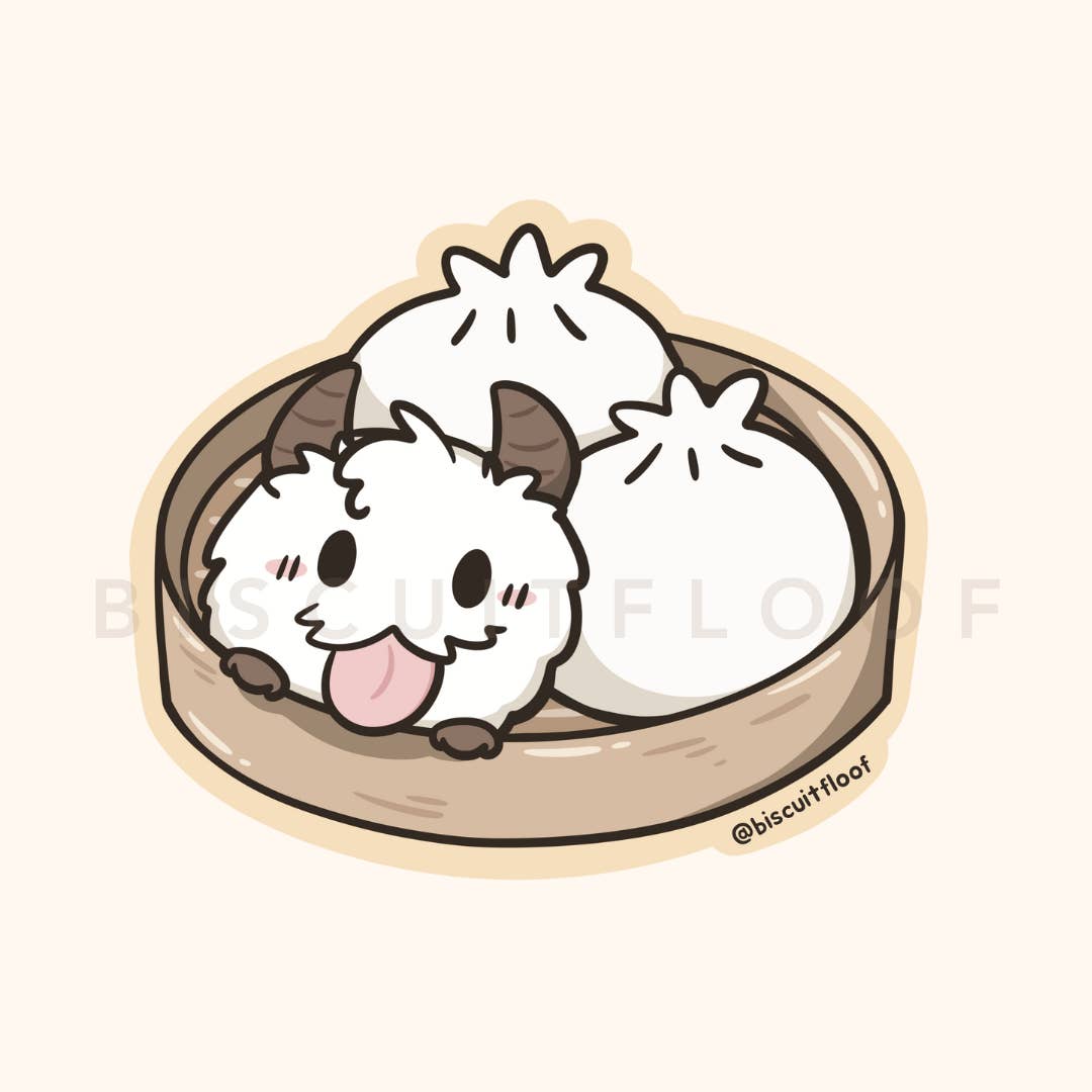Biscuitfloof Studios - Wholesale Sticker - Fluffy Bao Sticker