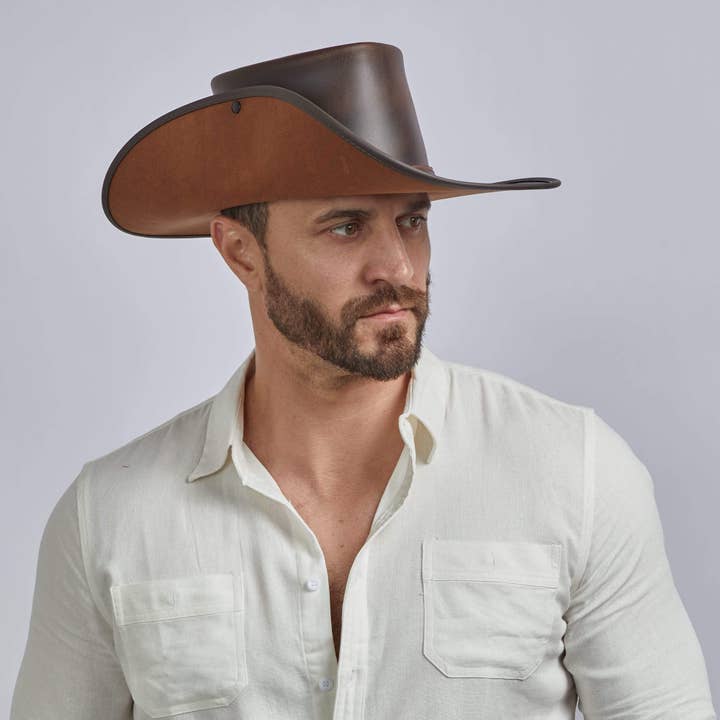 American Hat Makers - Wholesale Cowboy Hat - Unisex - Renaissance Fair Leather Hat Unbanded - Style Cavalier7