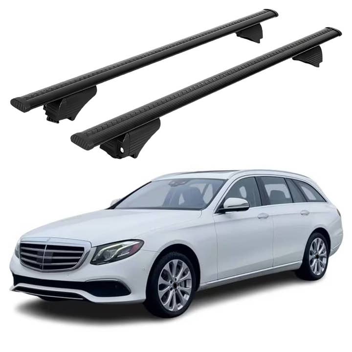 Roof Cross Bars with Extended Bar Design for Mercedes E-Class Wagon 2017-2023 for wholesale by Erkul Auto USA