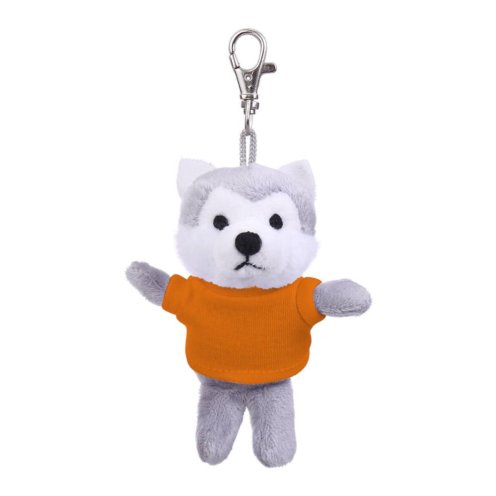 Plushland - Wholesale Keychain - Unisex - 4" Keychain - Husky with customized shirt15