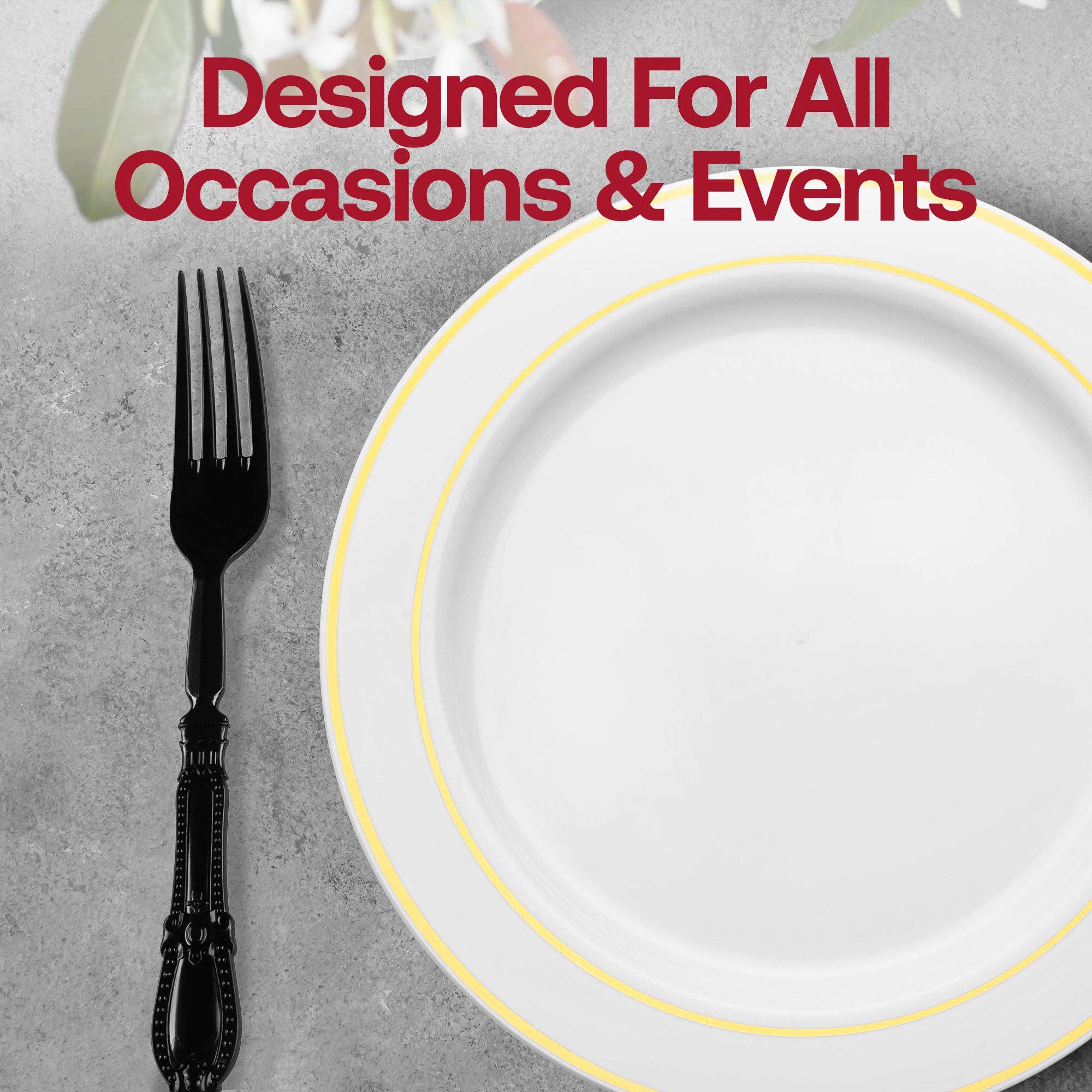 Smarty had a Party - Wholesale Disposable Tableware Pack - Black Baroque Disposable Plastic Dinner Forks - 20 pcs5