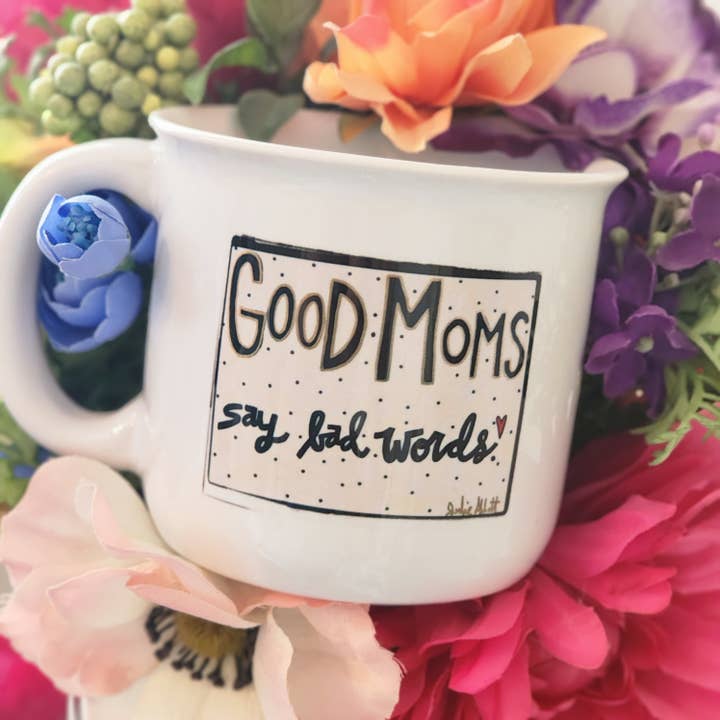 Good Mom Campfire Mug for wholesale by Julie Abbott Art