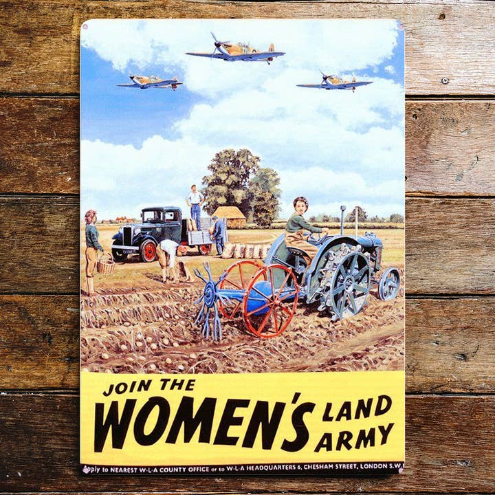 Panneau en métal Land Army - Garden pour femmes pour la vente par The British Metal Signs Company