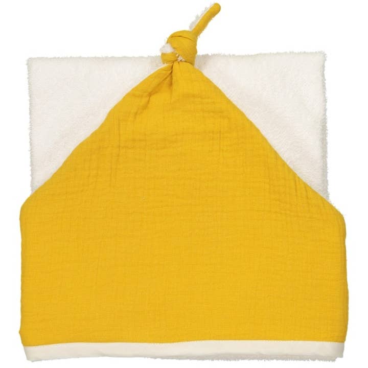 Ochre Cotton Gauze Bath Towel for wholesale by CHOUCHOUETTE