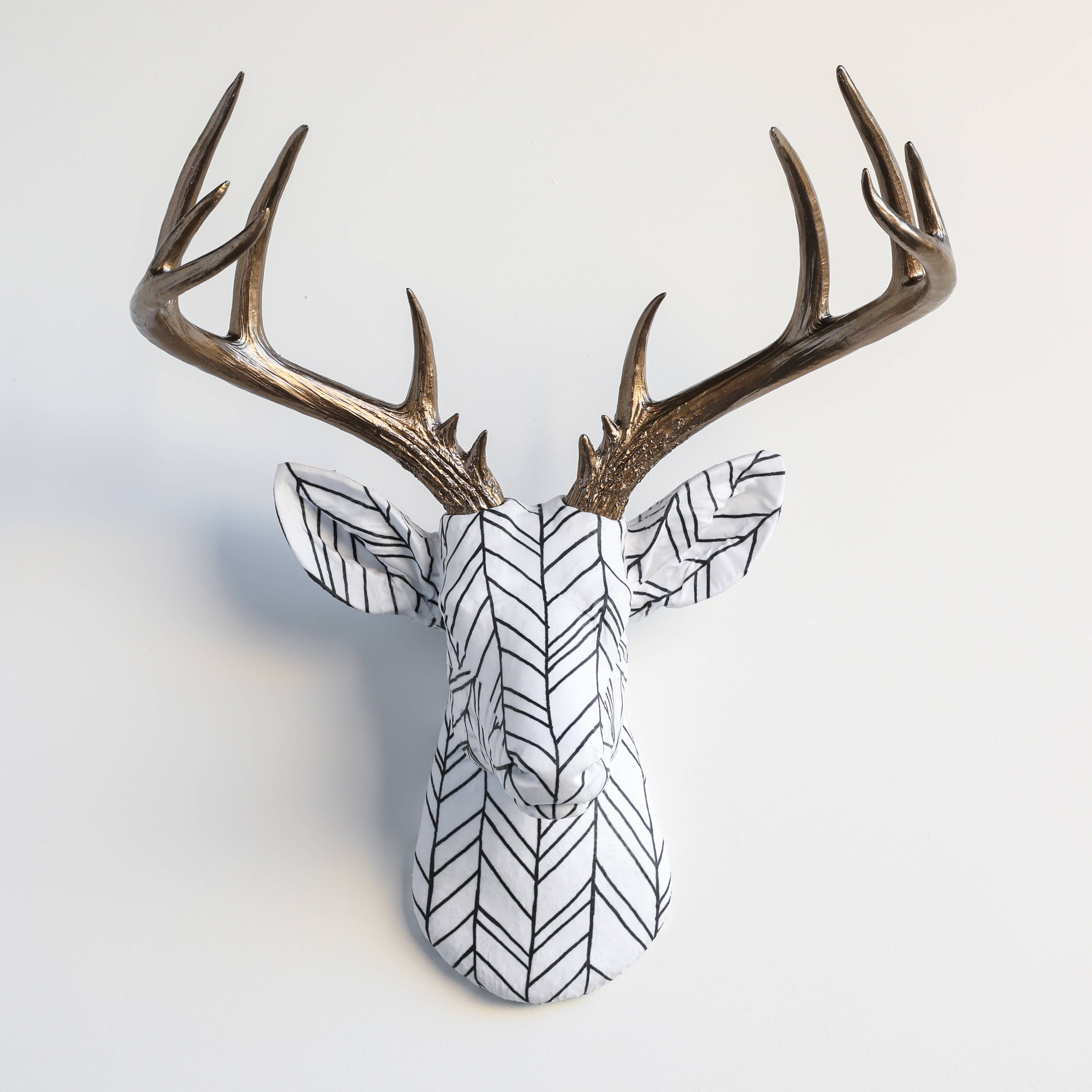 Near and Deer – Engroshandel 3D-vægkunst – Stofhjortehoved - Dusinvis af mønstervalg!59