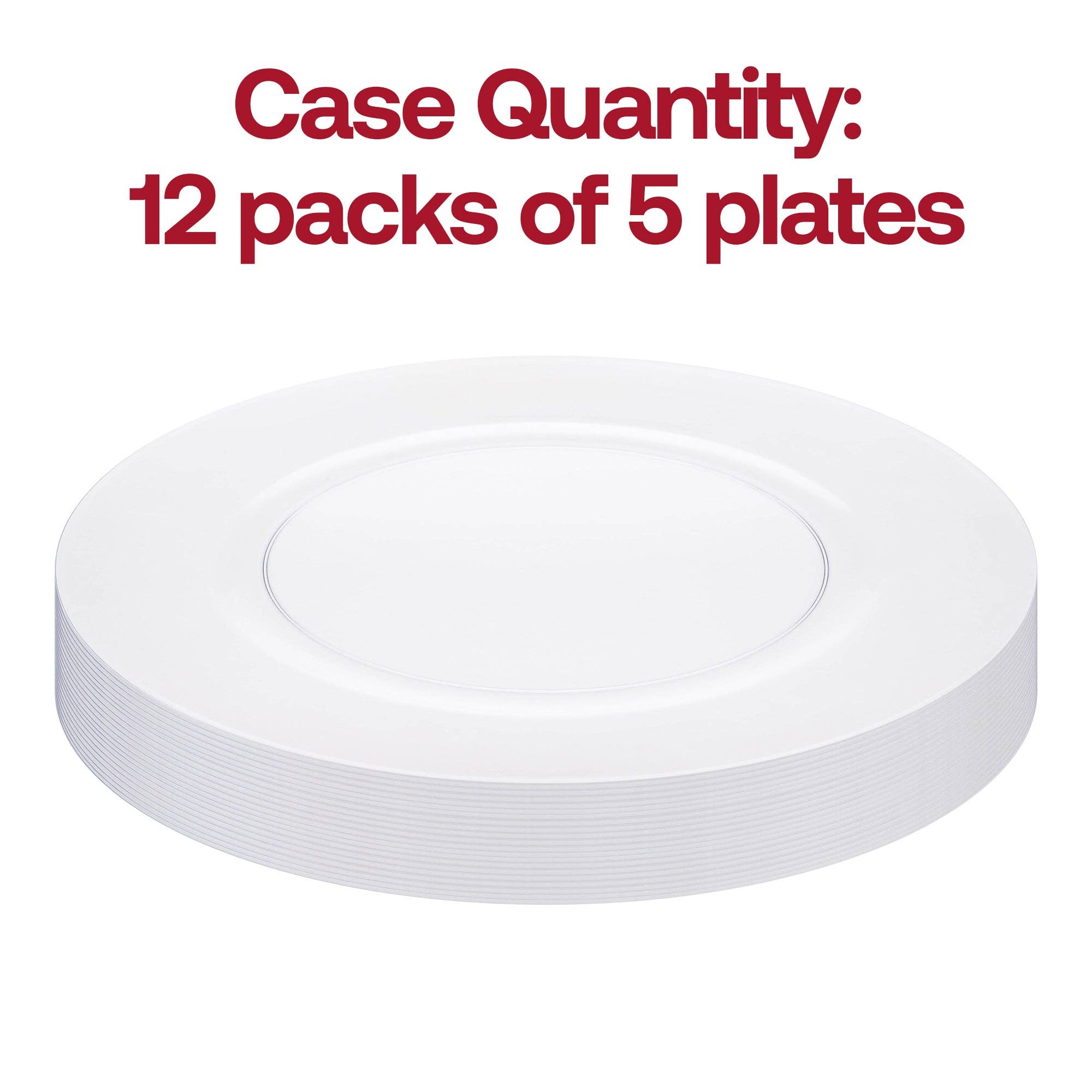 Smarty had a Party - Vente Assiette de présentation - 60 assiettes de présentation rondes en plastique transparent de 13 pouces3