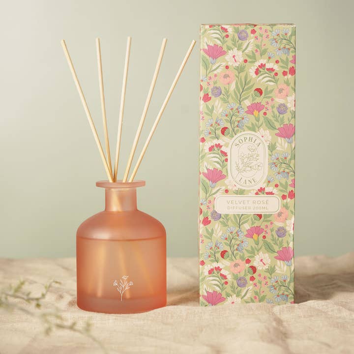 Sophia Lane Samtrose Blumendiffusor - 200 ml für den Großhandel von WIDDOP and Co.